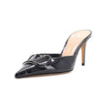 Women's VLogo Heeled Mules Patent 80