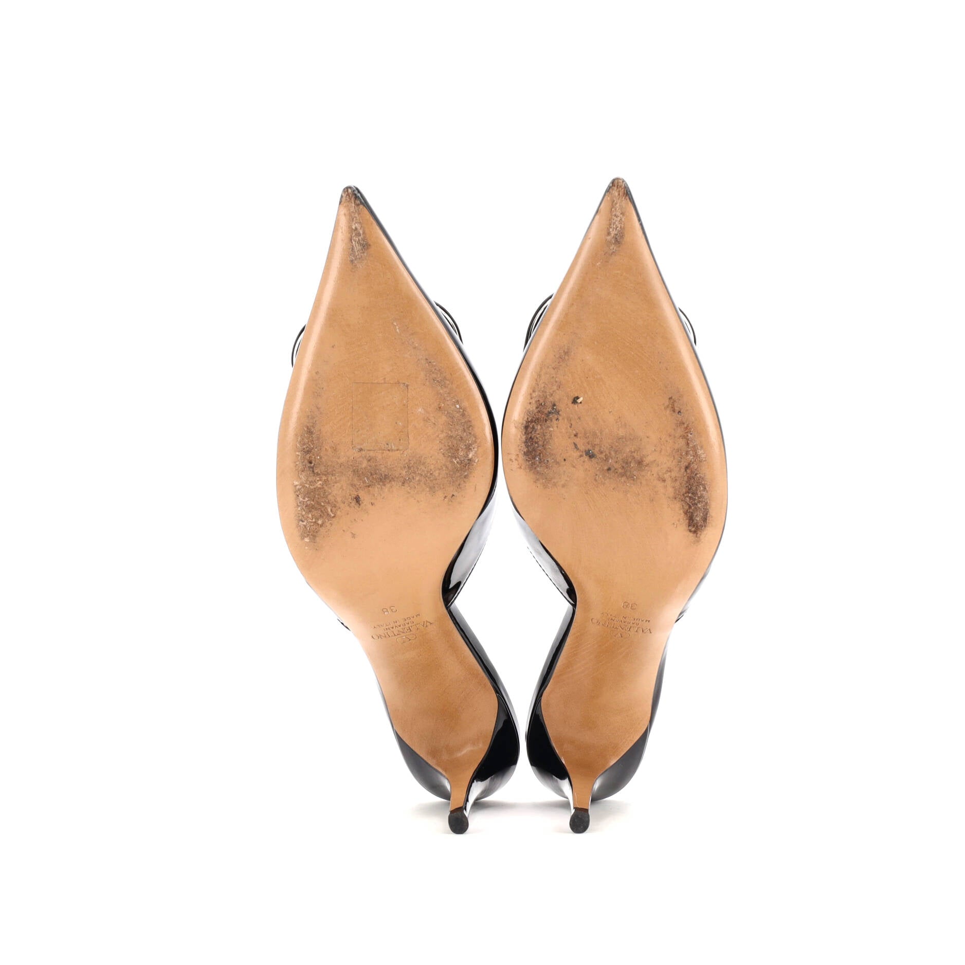 Women's VLogo Heeled Mules Patent 80