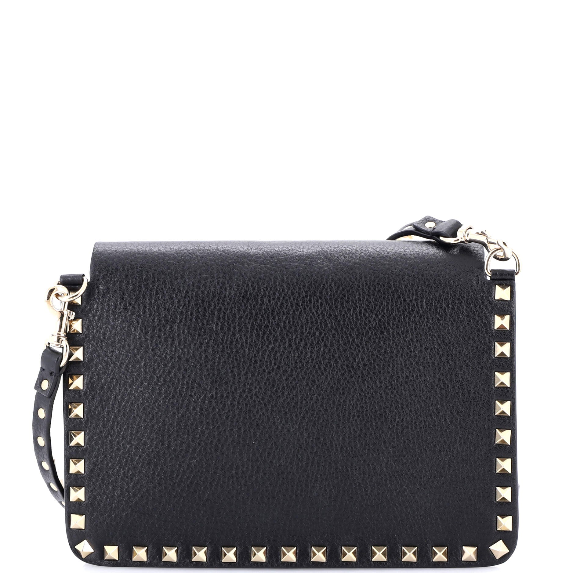 Rockstud Front Handle Flap Bag Leather Small