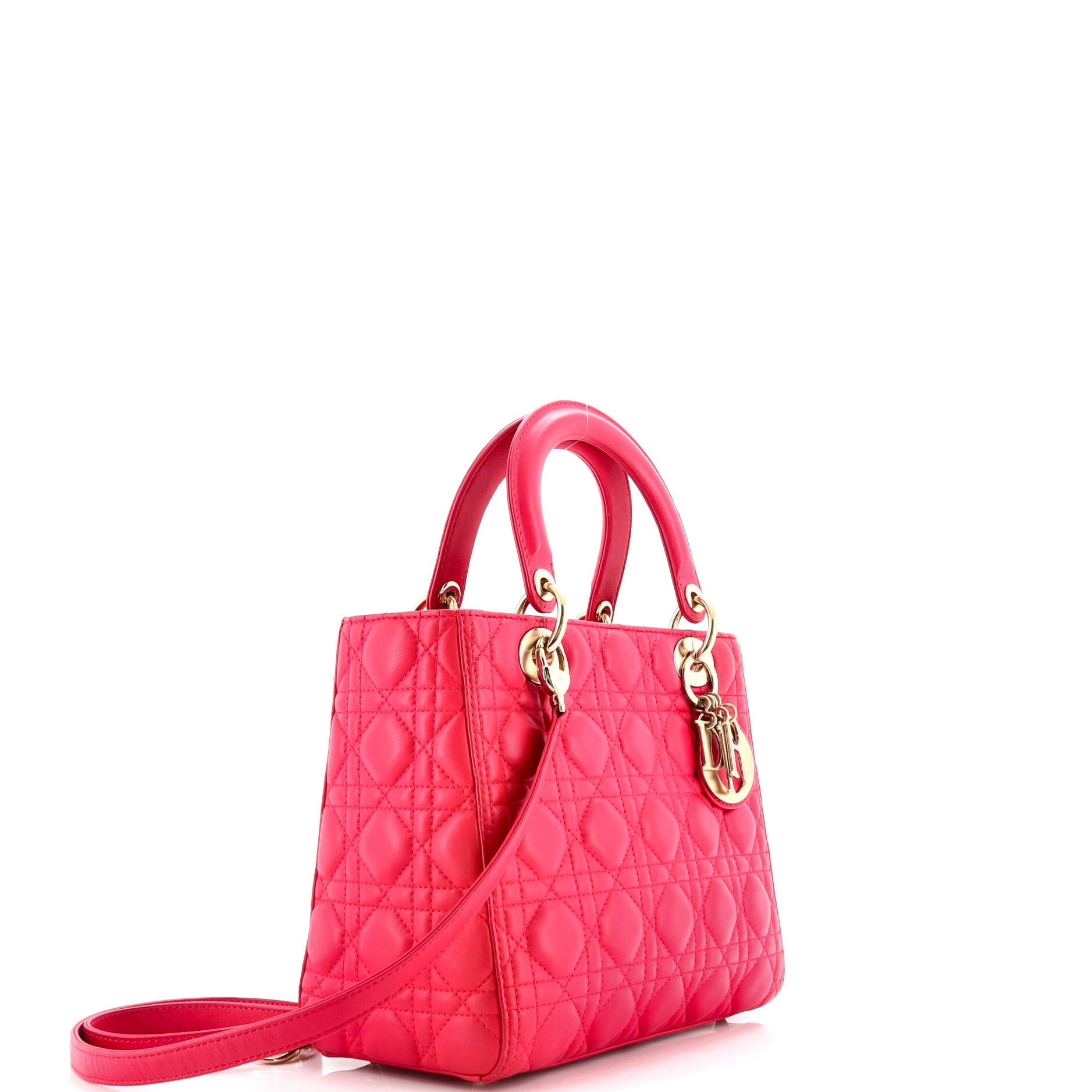 Lady Dior Bag Cannage Quilt Lambskin Medium