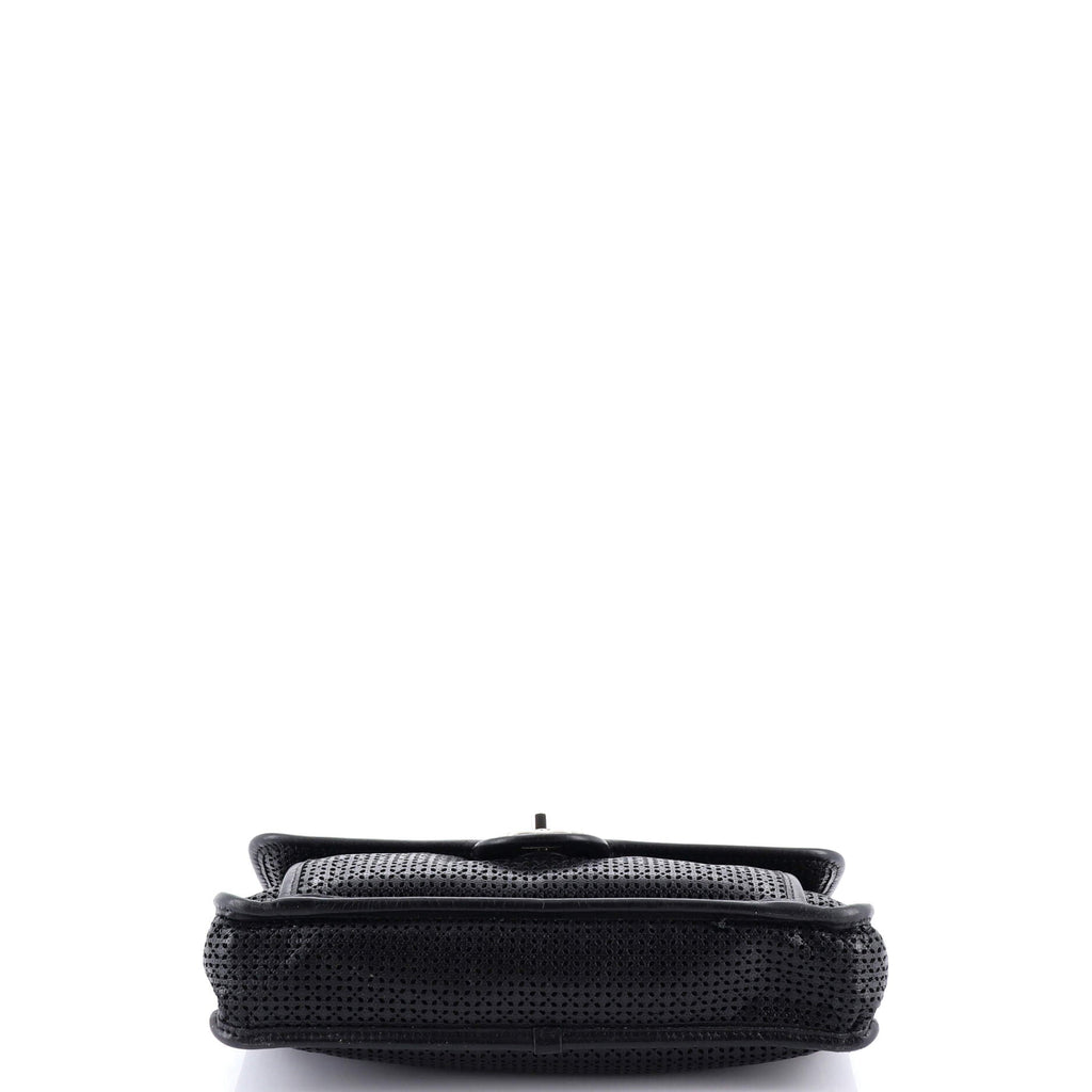 Up In The Air Flap Bag Perforated Leather Medium