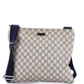 Zip Top Messenger Bag GG Coated Canvas Large