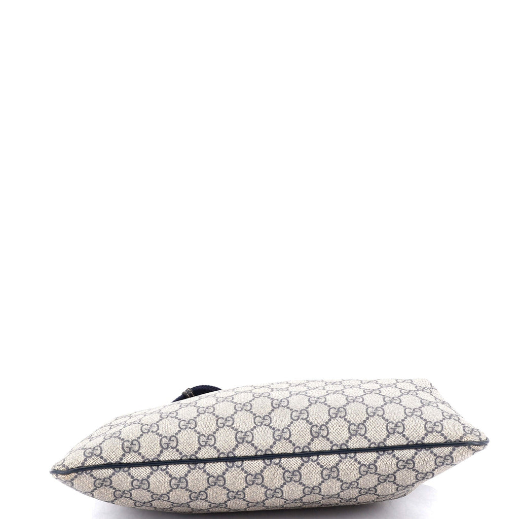 Zip Top Messenger Bag GG Coated Canvas Large