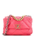19 Flap Bag Quilted Leather Medium
