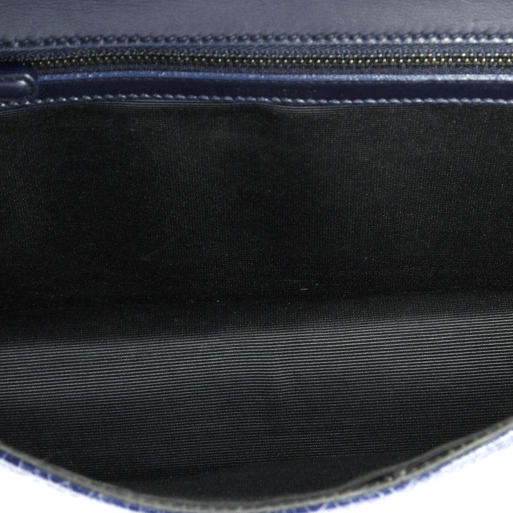 Diorama Flap Bag Crackled Deerskin Medium