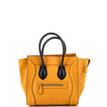 Bicolor Luggage Bag Leather Micro