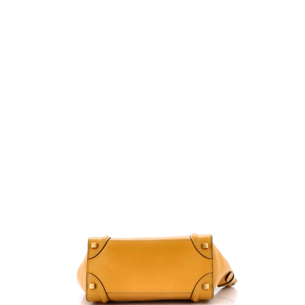 Bicolor Luggage Bag Leather Micro