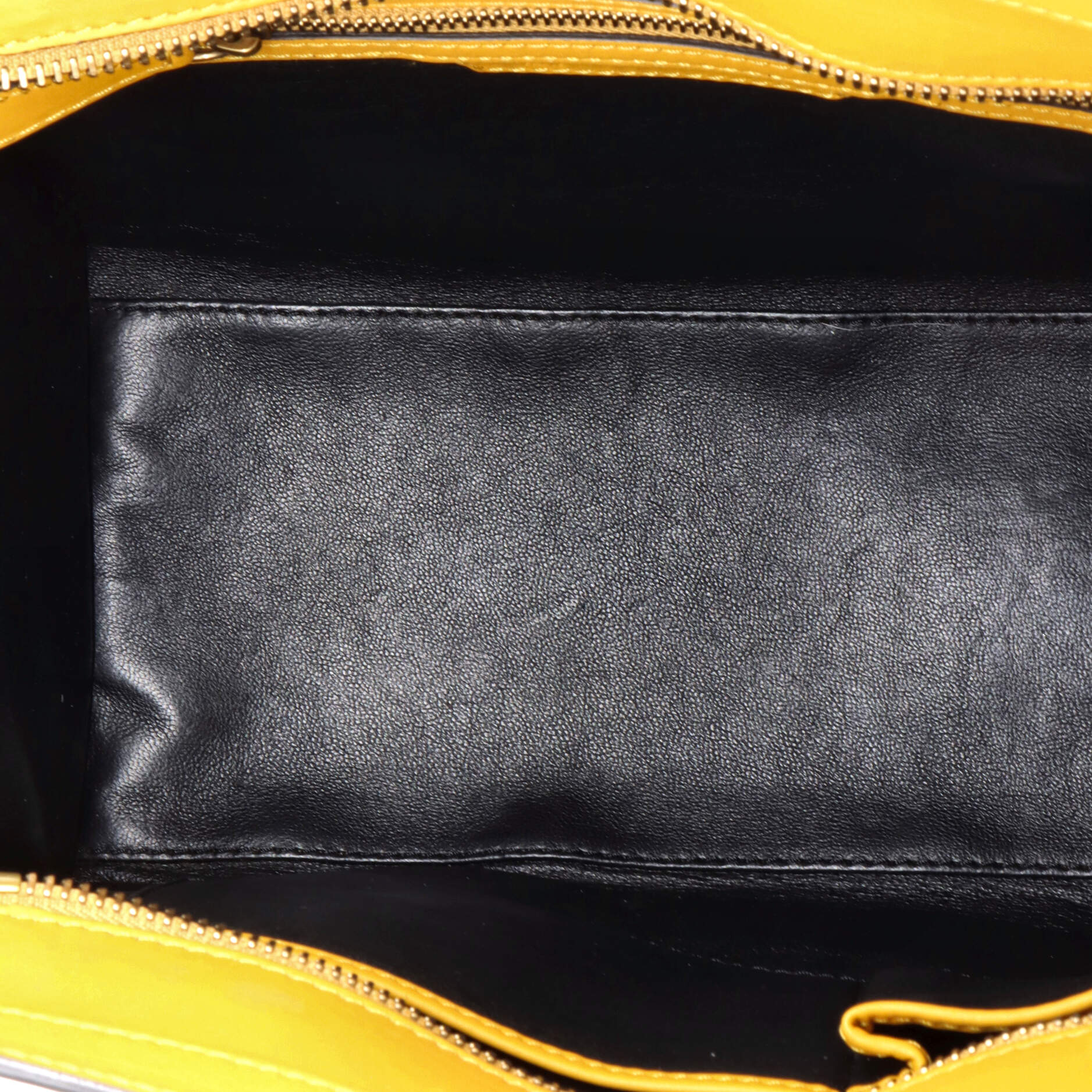 Bicolor Luggage Bag Leather Micro
