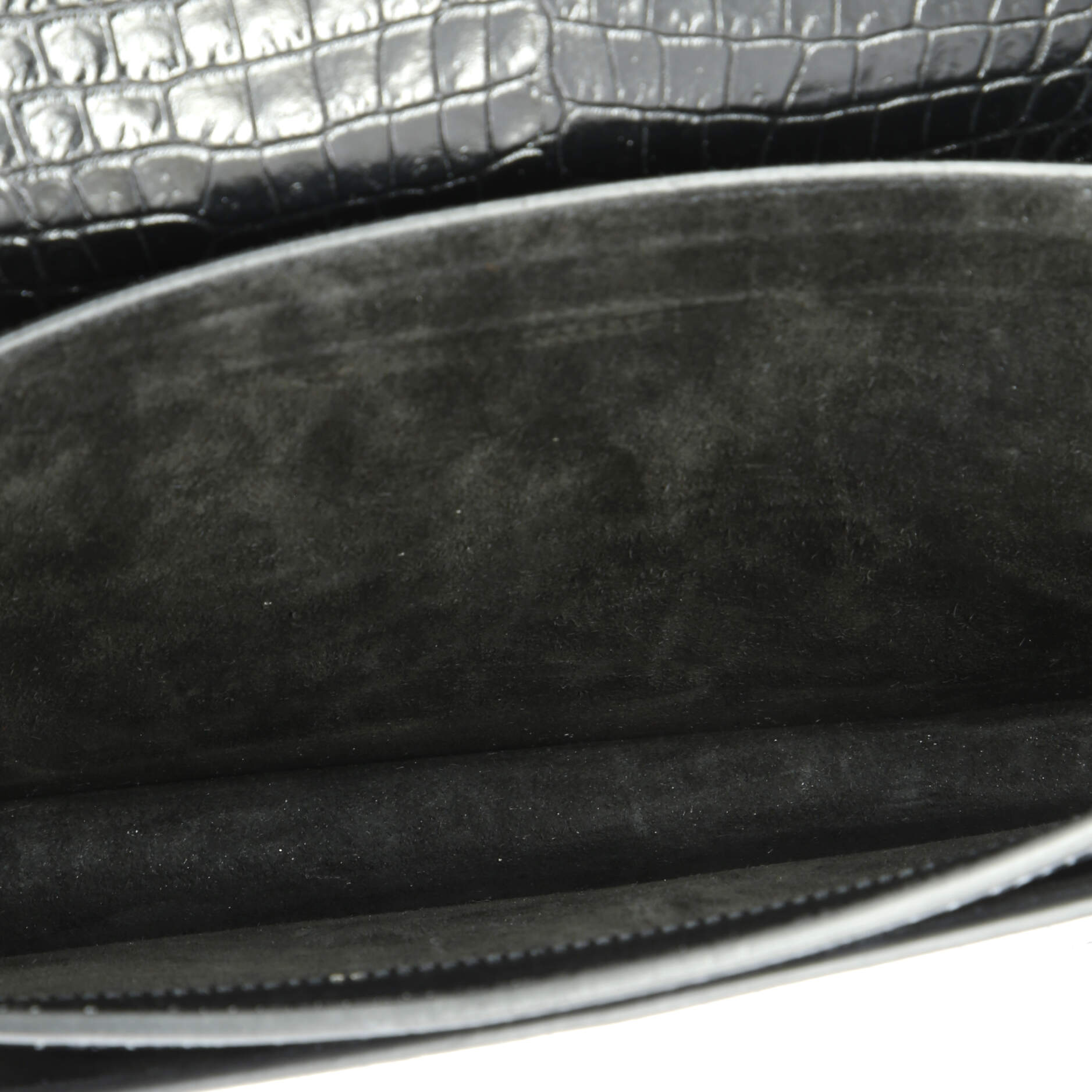 Sunset Crossbody Bag Crocodile Embossed Leather Medium