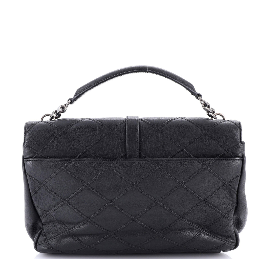 Classic Monogram College Bag Quilted Leather Large