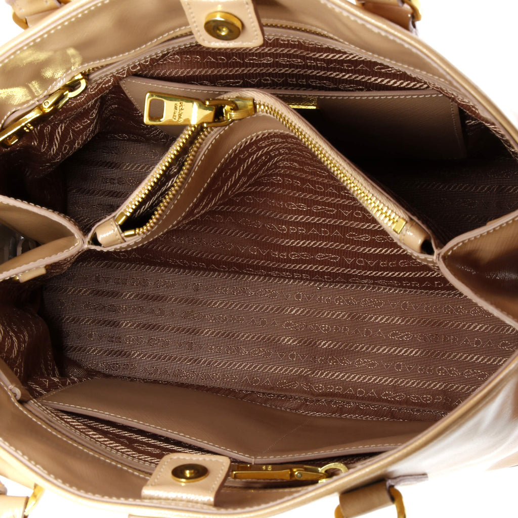 Open Promenade Bag Vernice Saffiano Leather Large