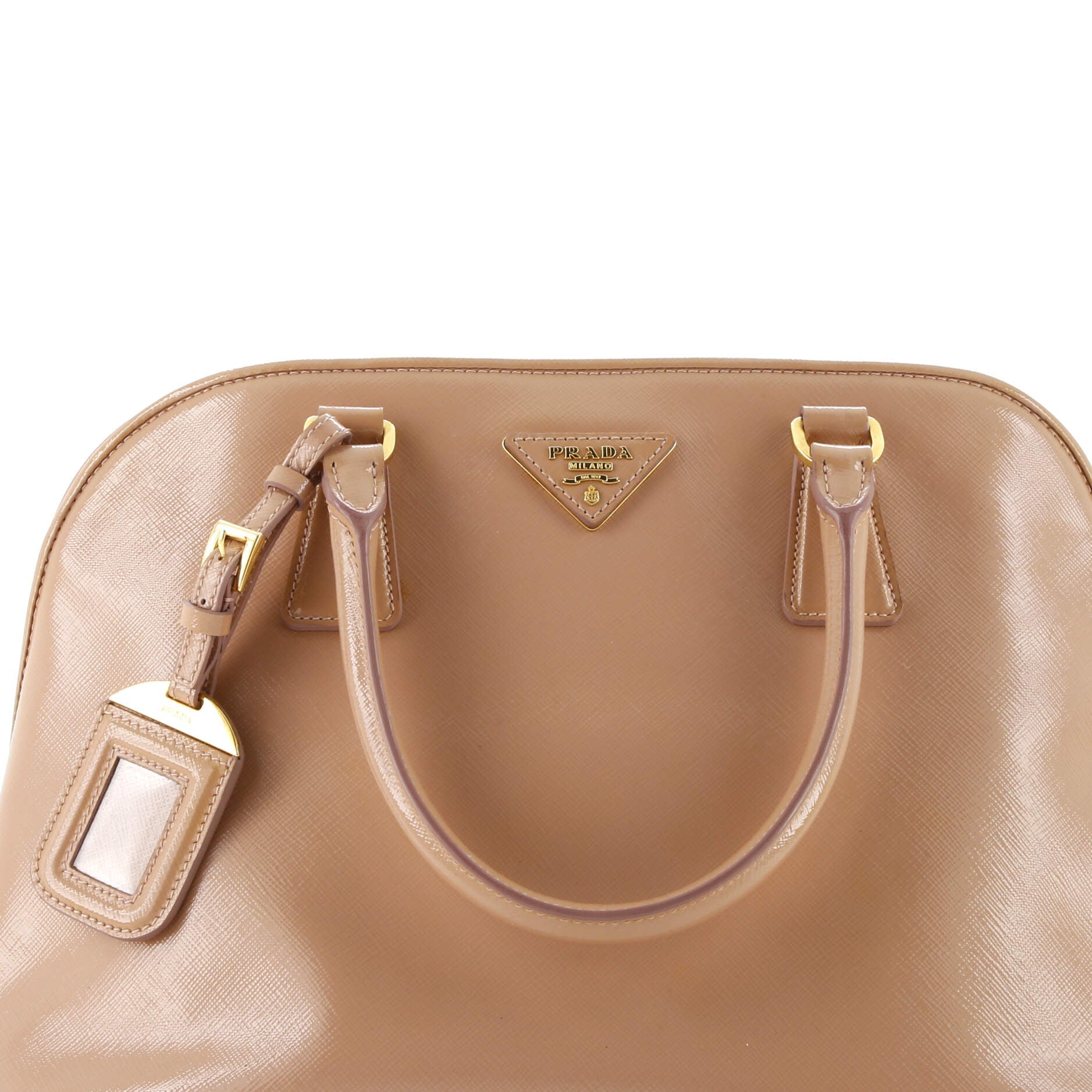 Open Promenade Bag Vernice Saffiano Leather Large