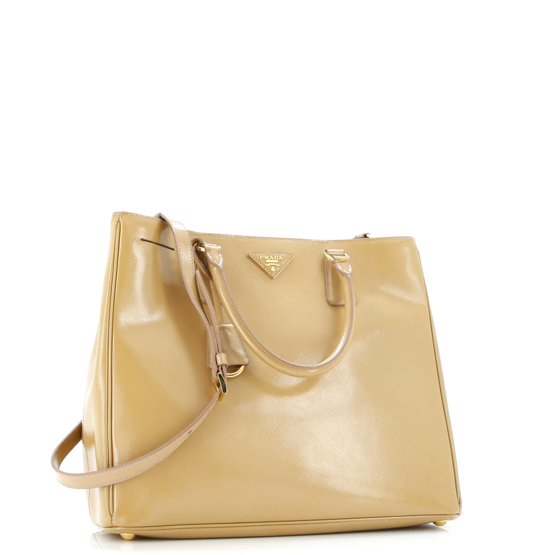 Lux Open Tote Vernice Saffiano Leather Tall