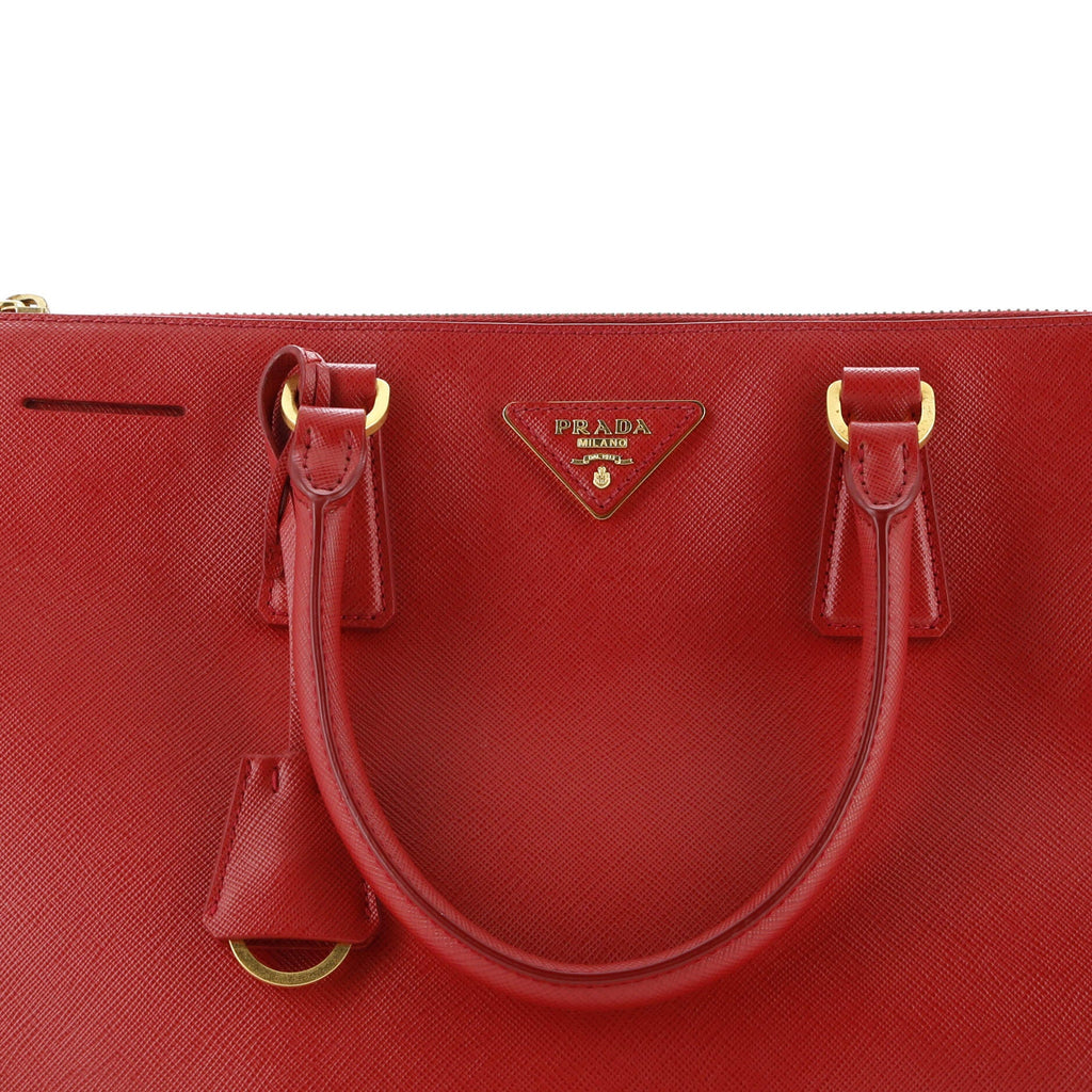 Double Zip Lux Tote Saffiano Leather Large