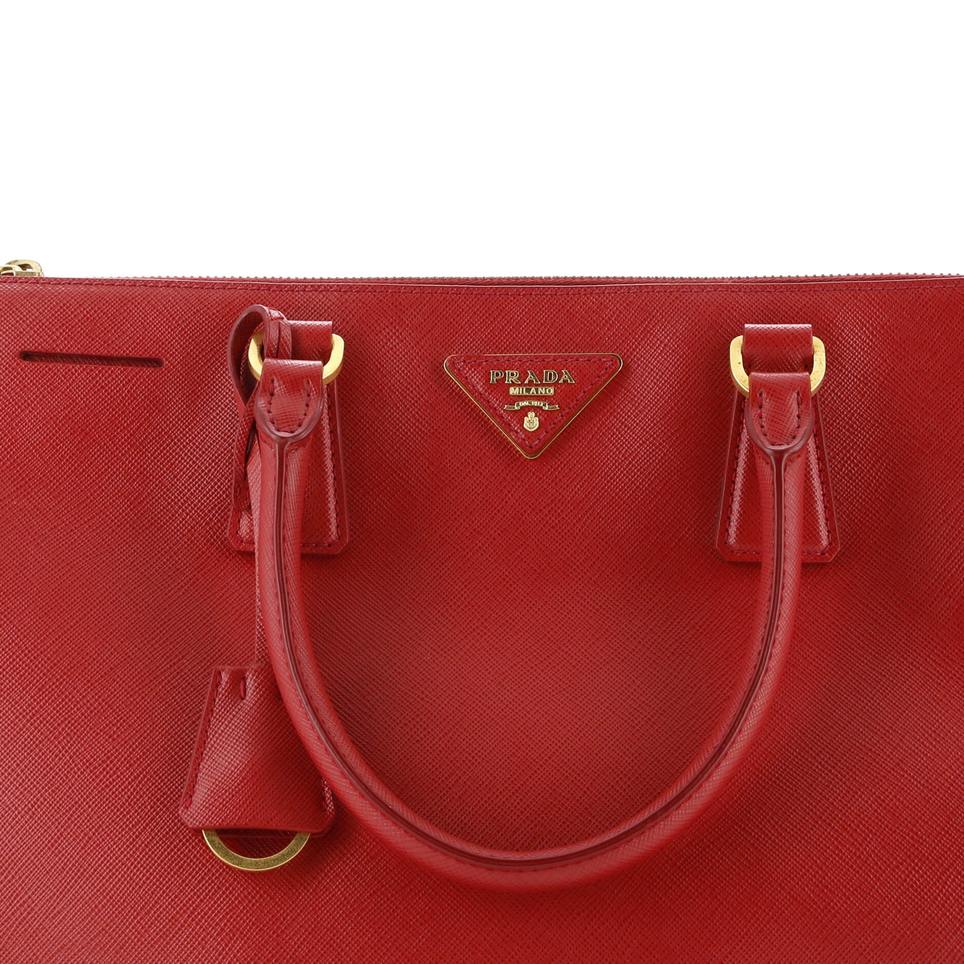 Double Zip Lux Tote Saffiano Leather Large