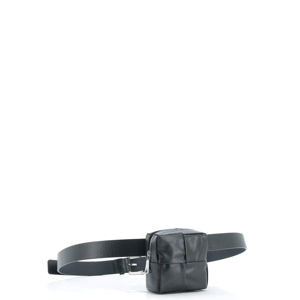 Cassette Stretch Pouch Belt Bag Maxi Intrecciato Leather