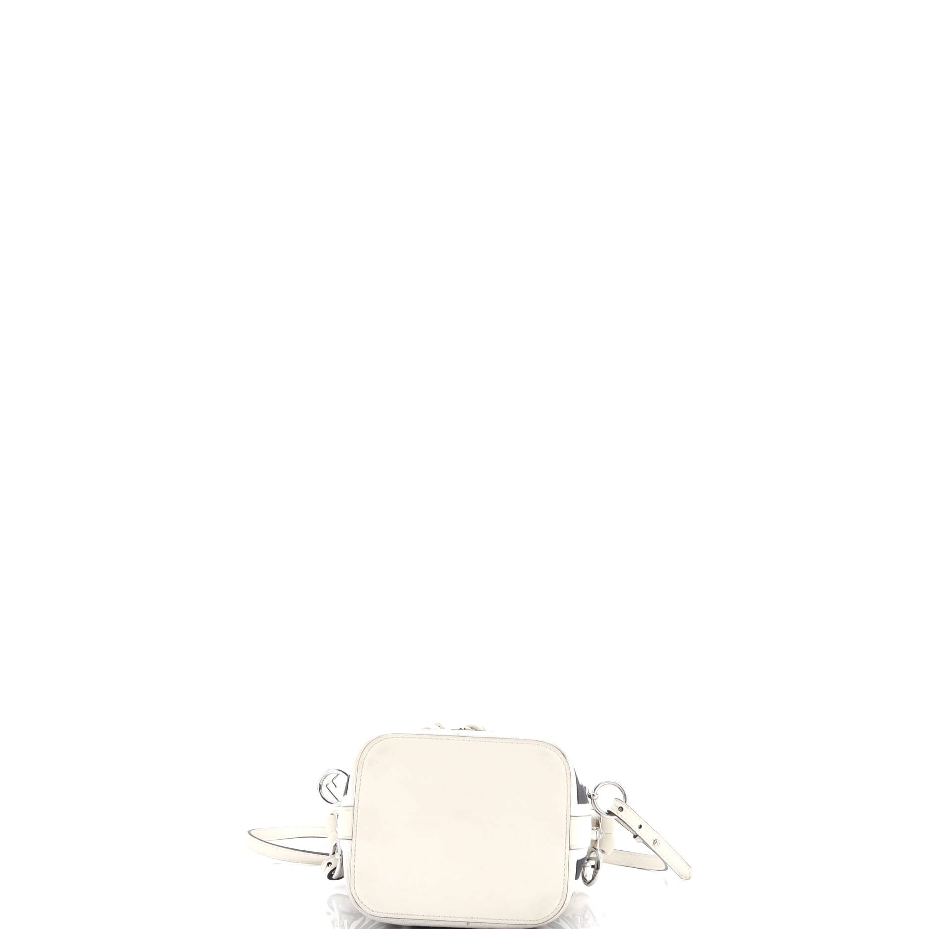 Woven Handle Mon Tresor Bucket Bag Zucca Embroidered Canvas Mini