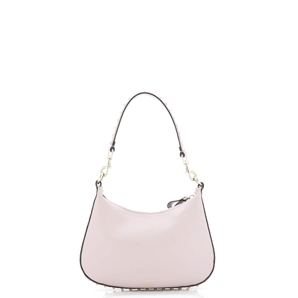 Rockstud Zip Hobo Bag Leather Small