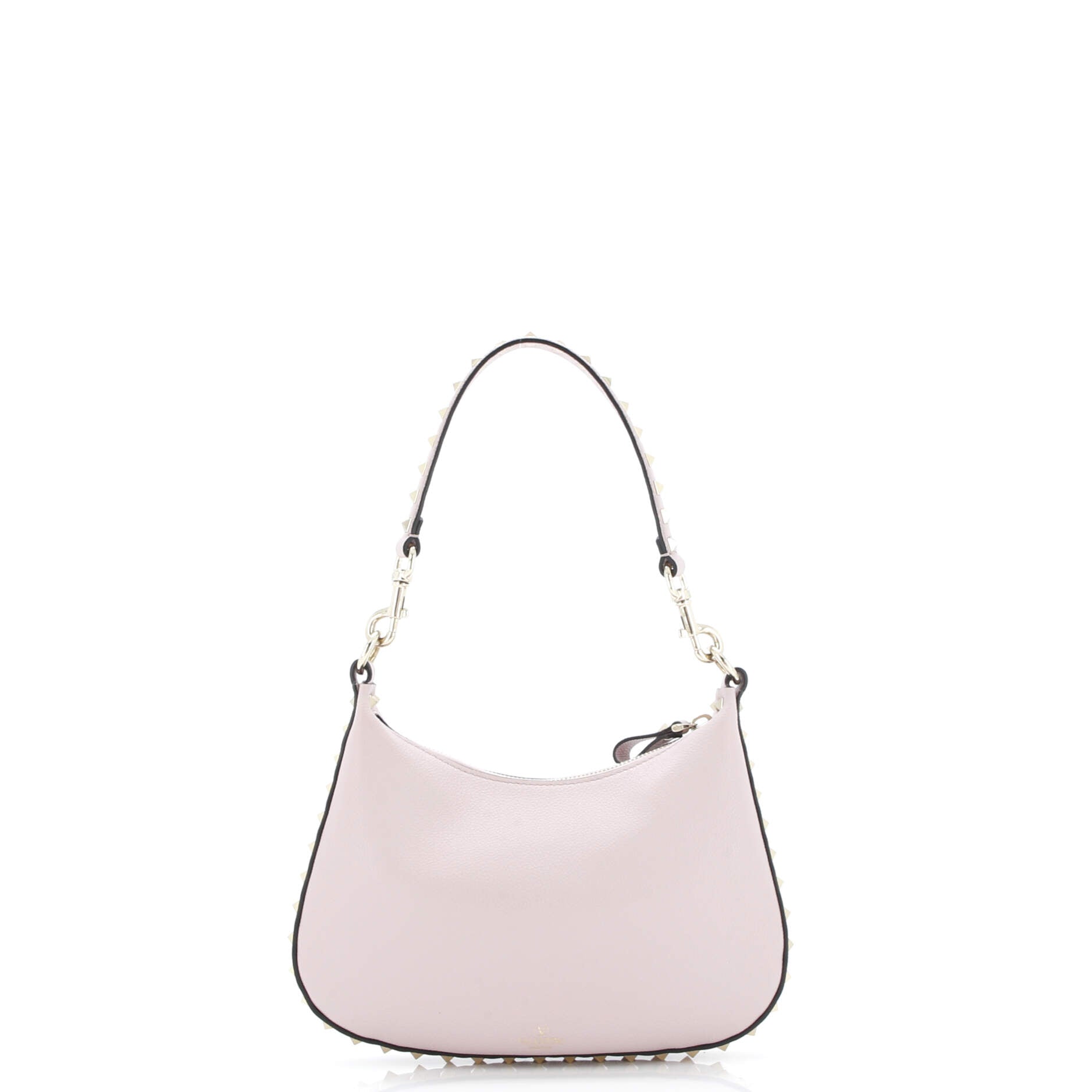 Rockstud Zip Hobo Bag Leather Small