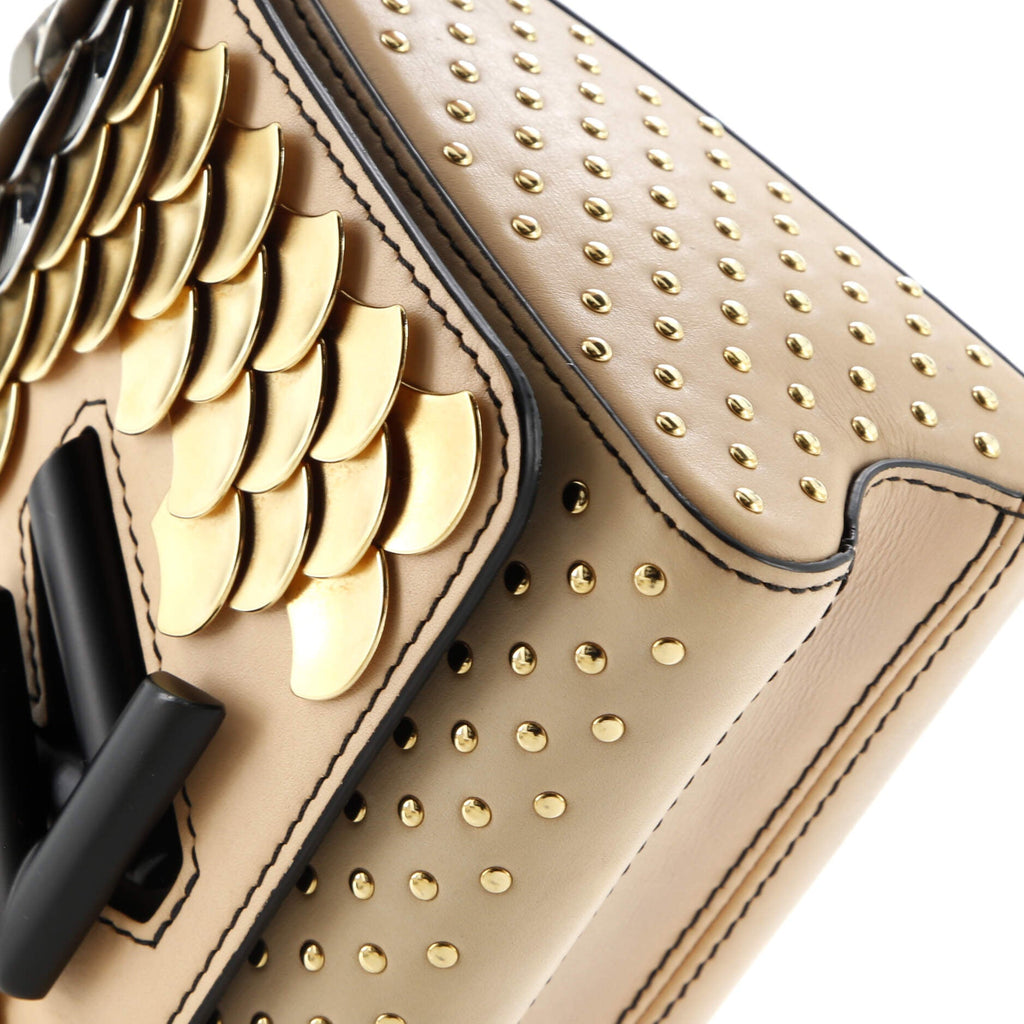 Braided Handle Twist Bag Embellished Leather PM