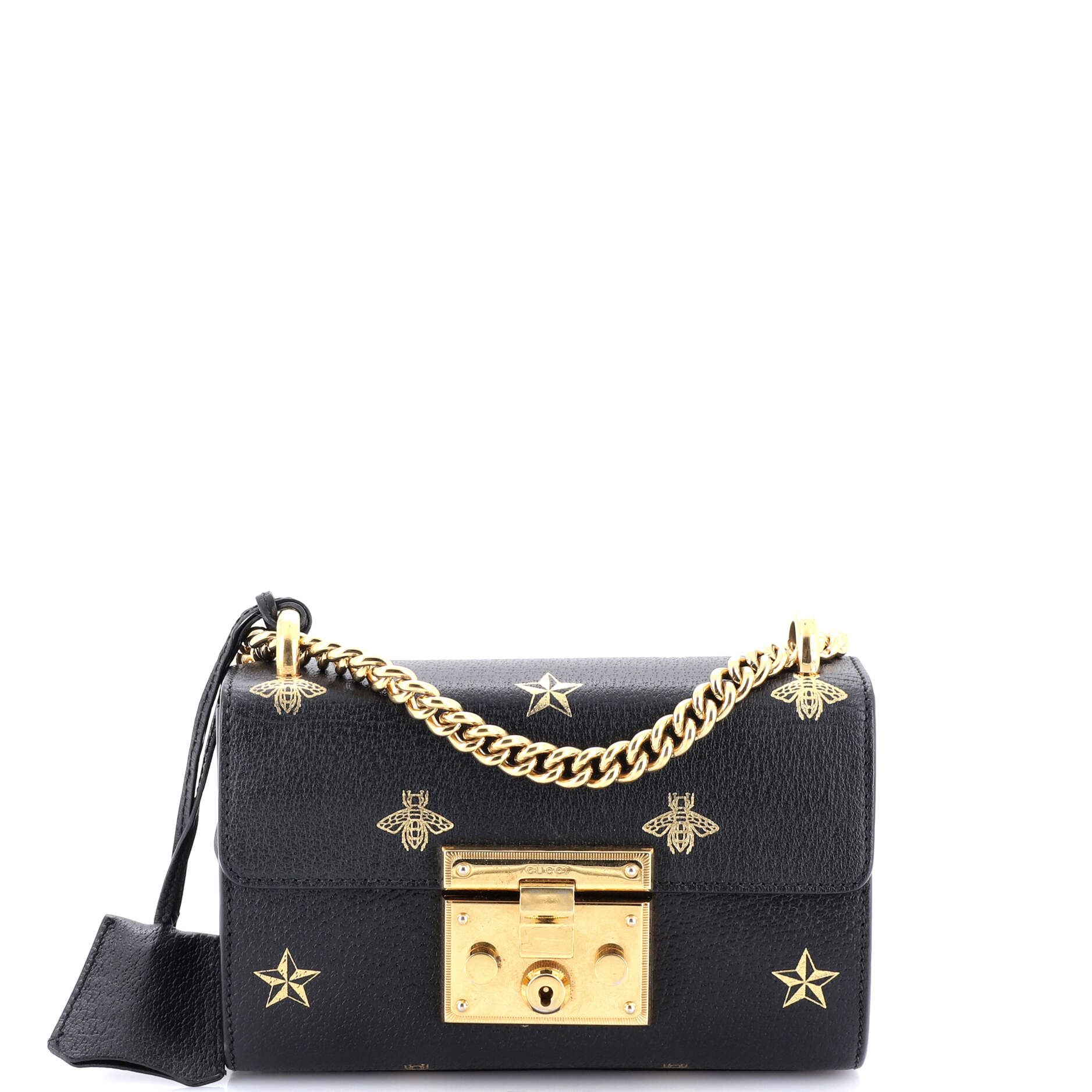 Padlock Shoulder Bag Printed Leather Small