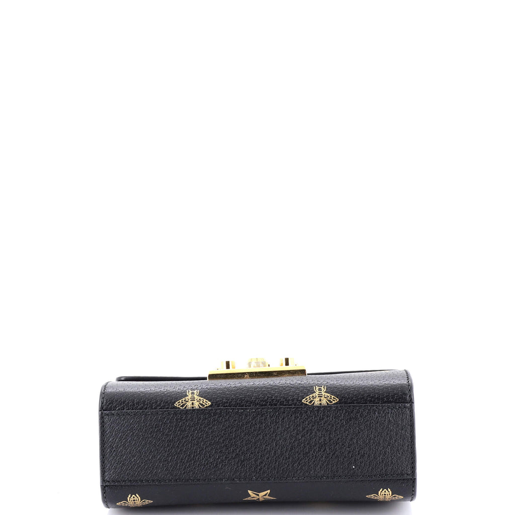Padlock Shoulder Bag Printed Leather Small