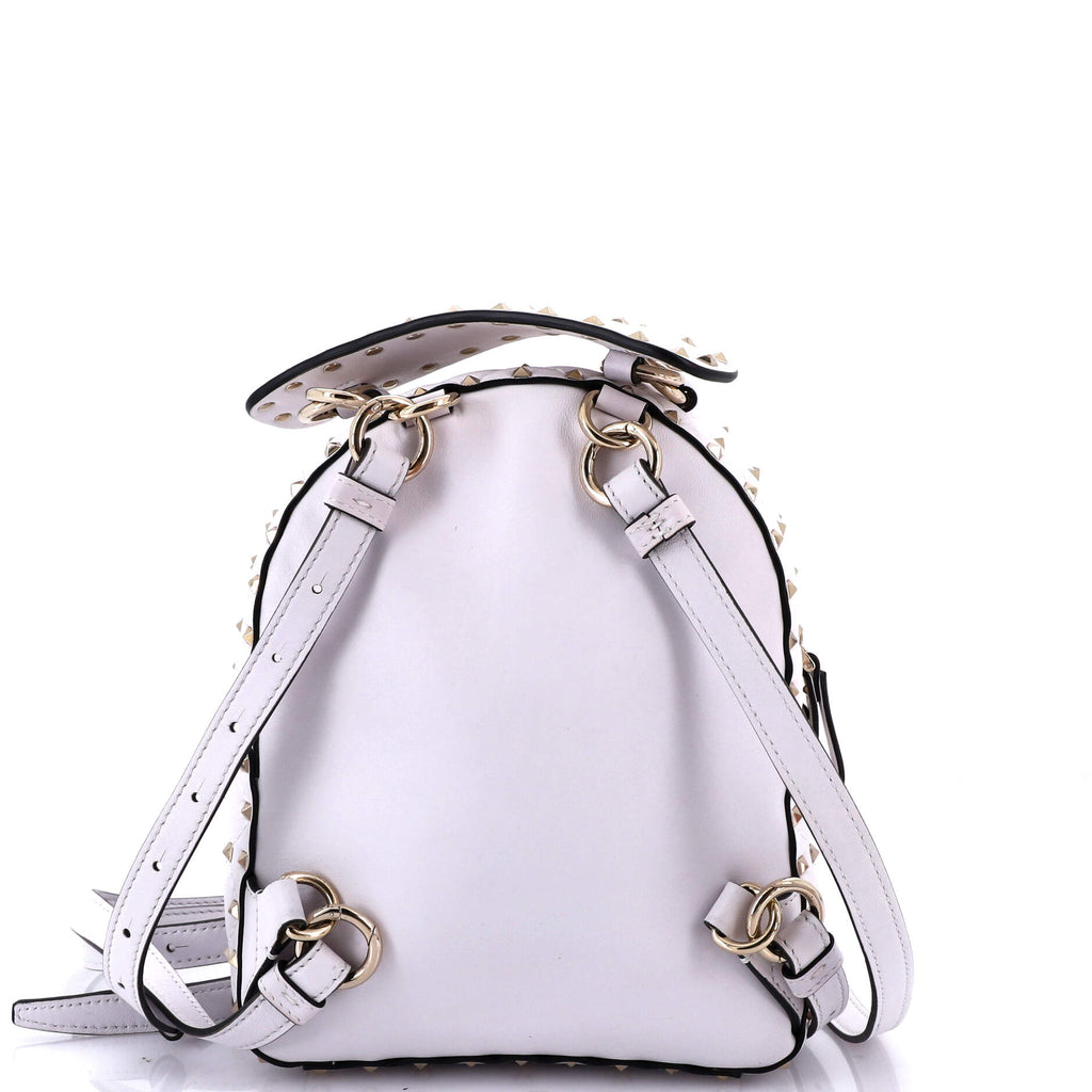 VLTN Rockstud Spike Backpack Quilted Printed Leather Mini