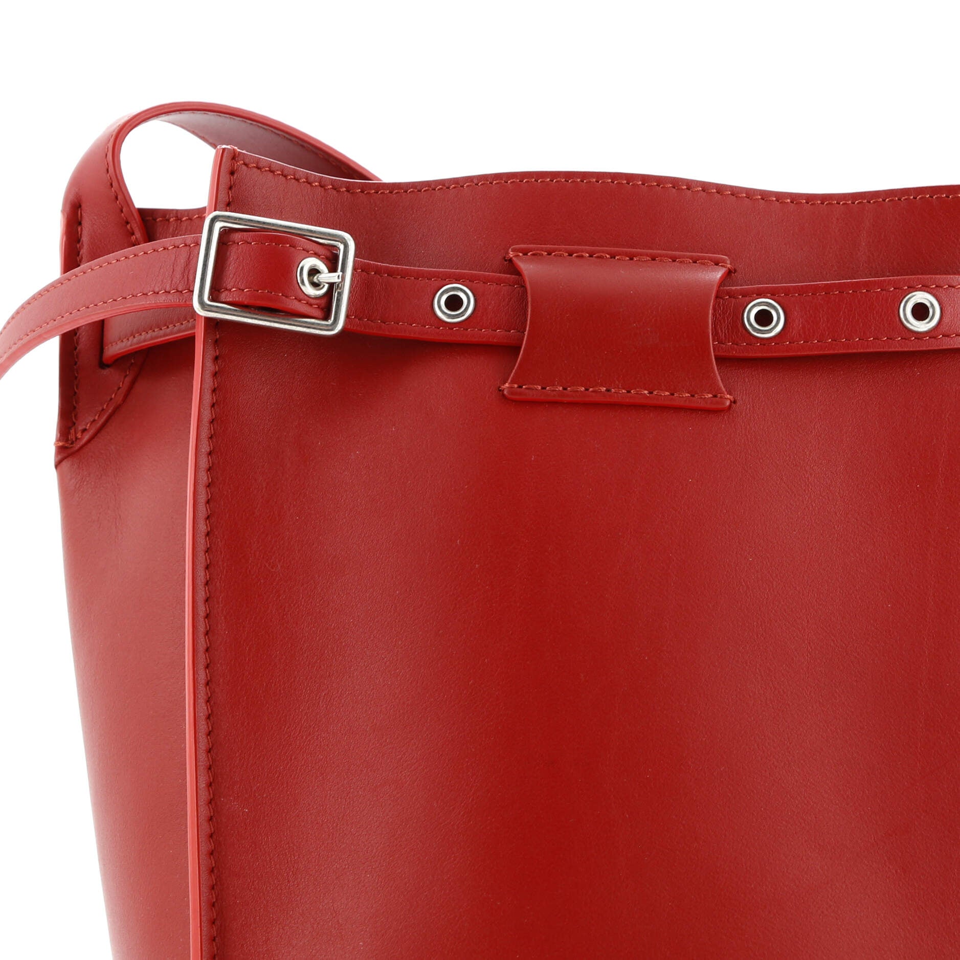Long Strap Big Bag Bucket Leather