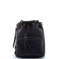 Logo Drawstring Bucket Bag Canvas