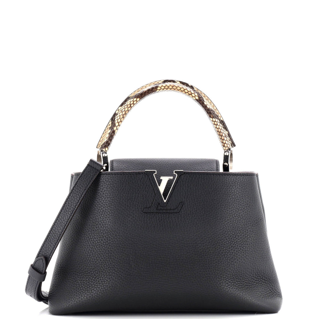 Capucines Bag Leather with Python PM
