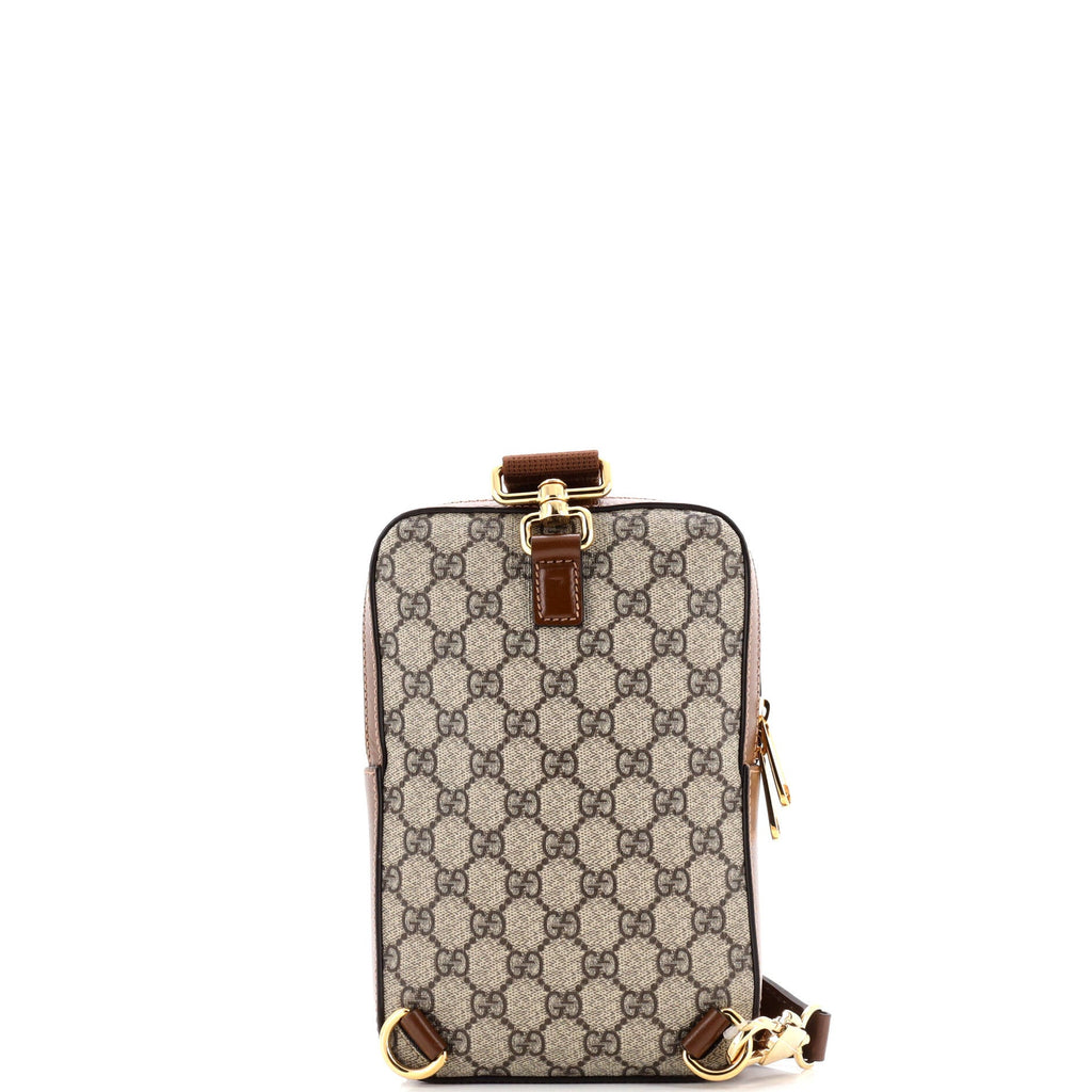 Interlocking G Patch Sling Bag GG Coated Canvas Small