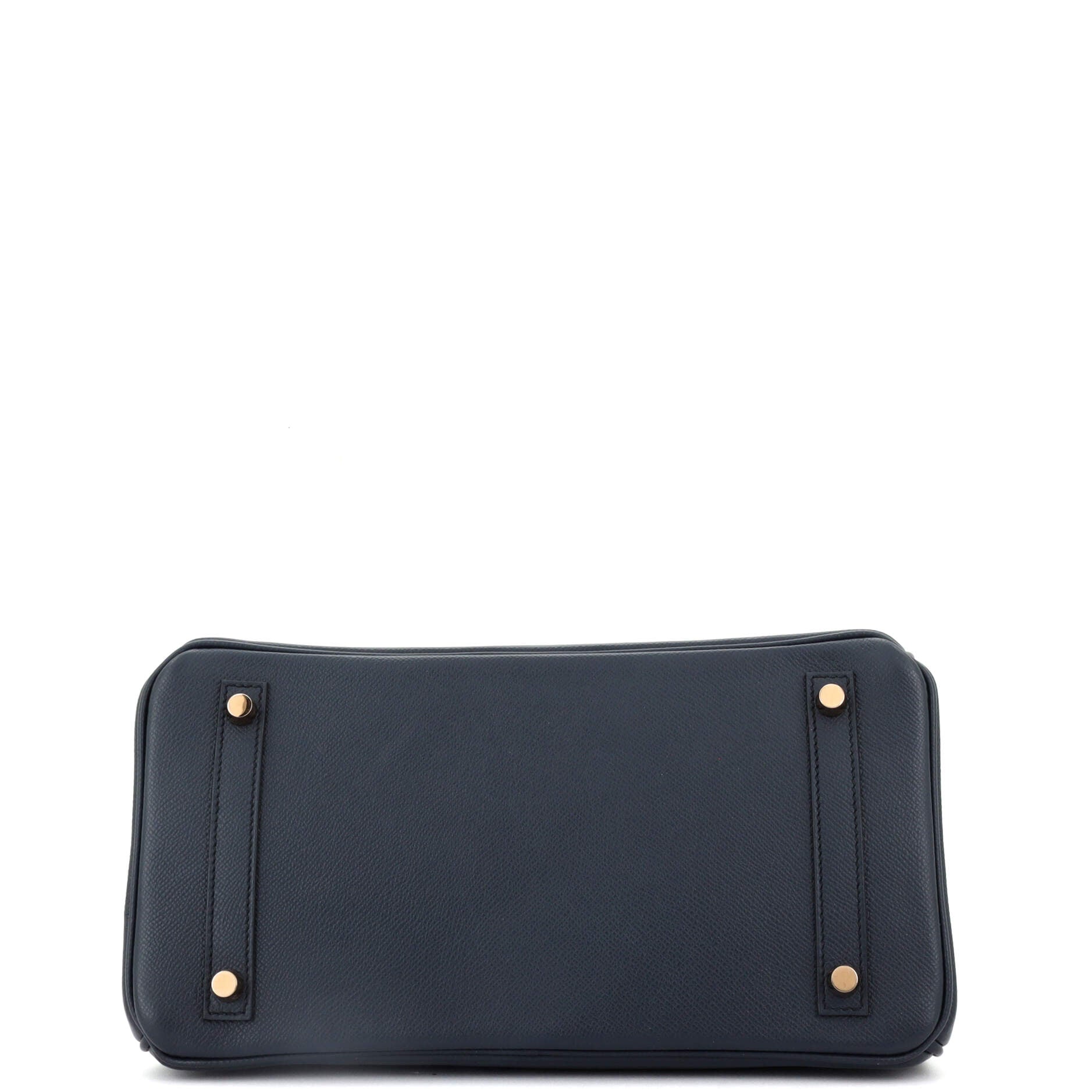Birkin Handbag Bleu Indigo Epsom with Rose Gold Hardware 30