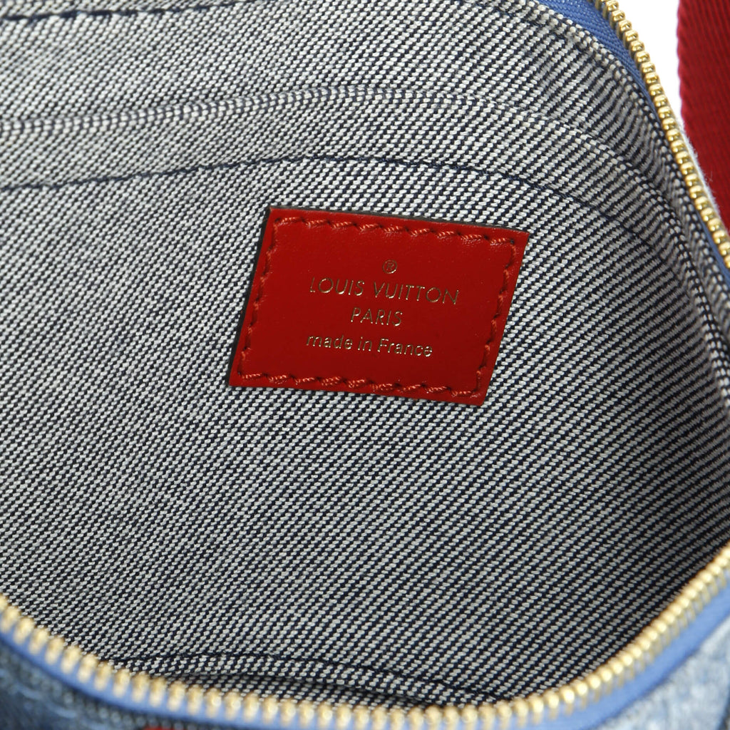 Multi Pochette Accessoires Damier and Monogram Patchwork Denim