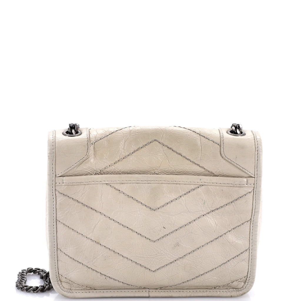 Niki Chain Wallet Matelasse Chevron Leather