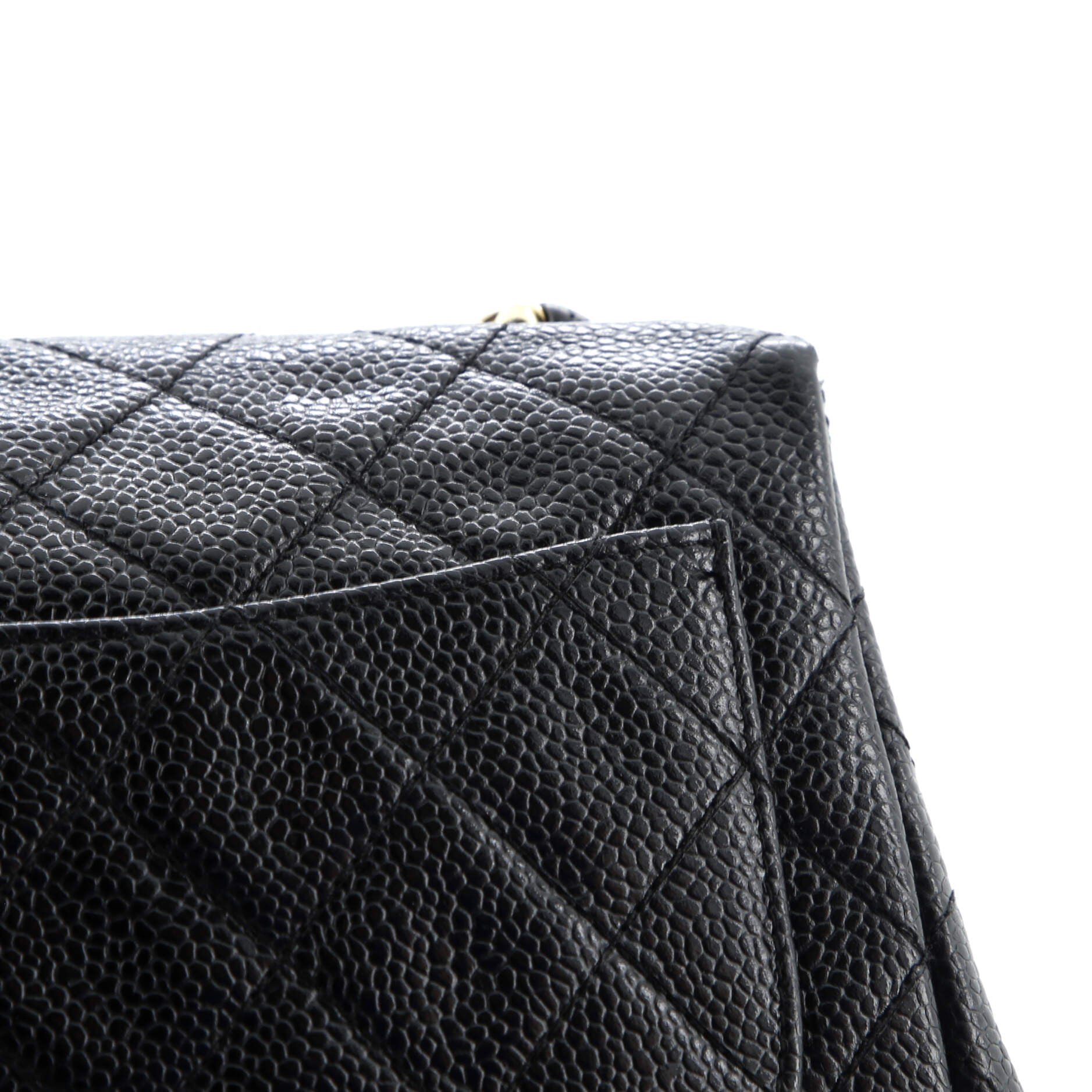 Vintage Square Classic Single Flap Bag Quilted Caviar Mini
