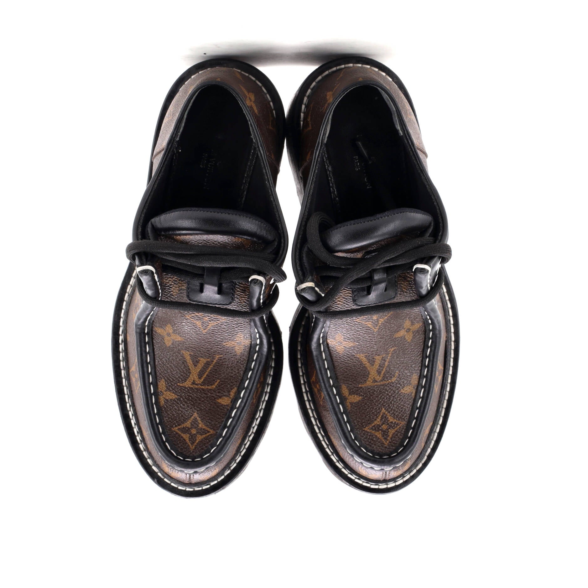 Women's LV Beaubourg Platform Derby Shoes Monogram Canvas