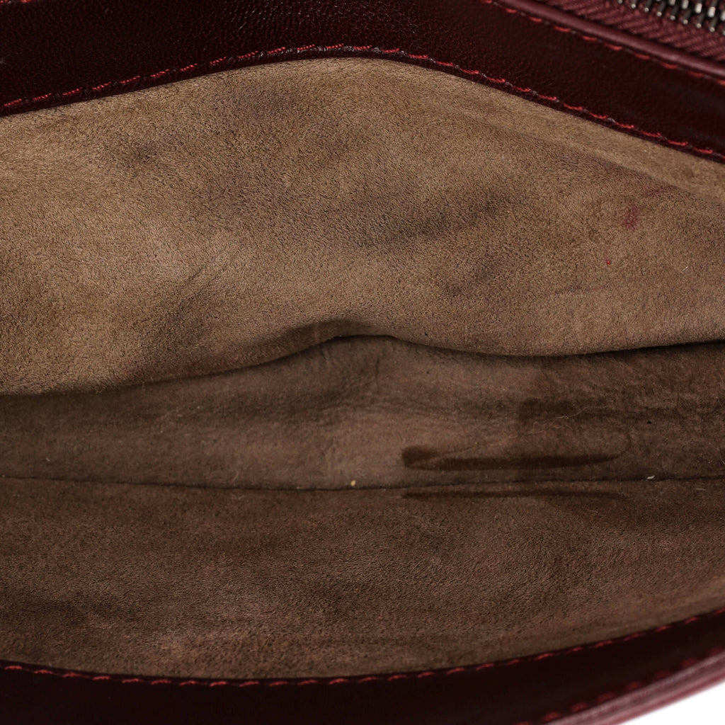 Olimpia Knot Chain Clutch Intrecciato Knit with Snakeskin Trim