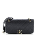 Twist Chain Enamel CC Flap Bag Quilted Lambskin Medium