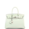 Birkin Handbag Vert Fizz Togo with Palladium Hardware 30