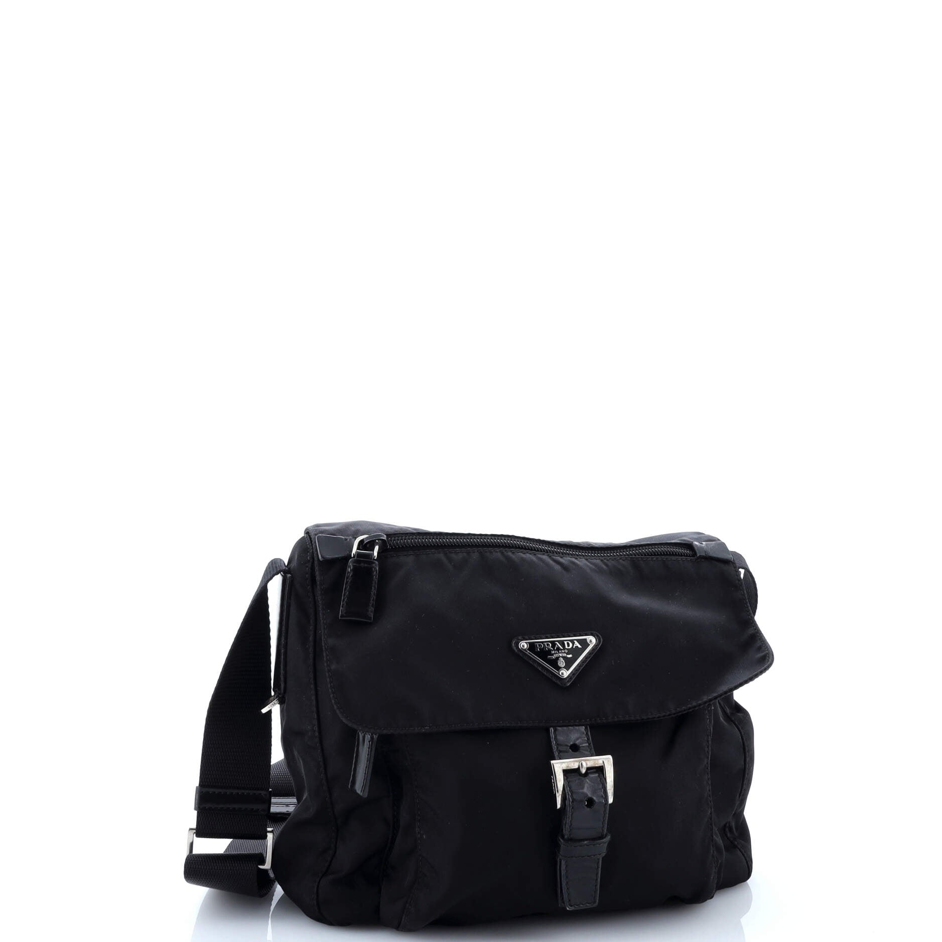 Buckle Messenger Bag Tessuto Small