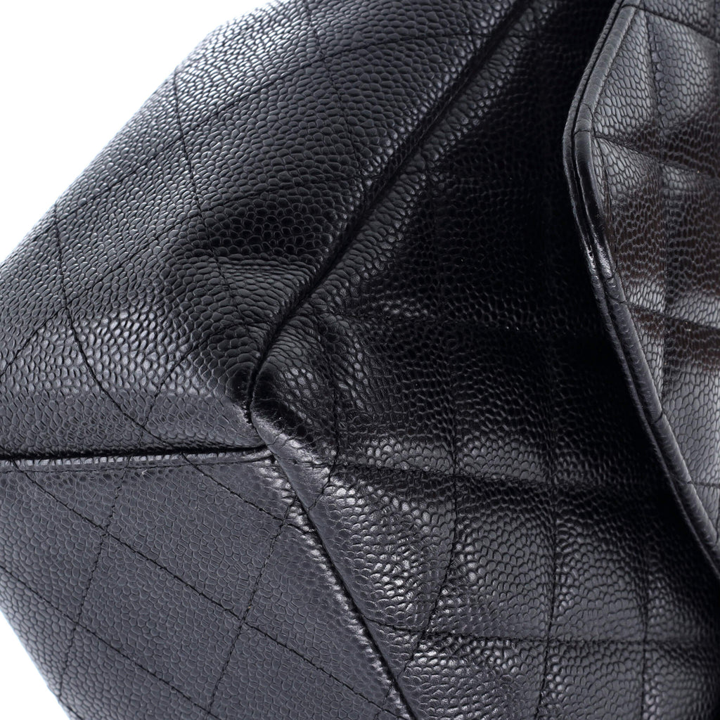 Classic Double Flap Bag Quilted Caviar Maxi