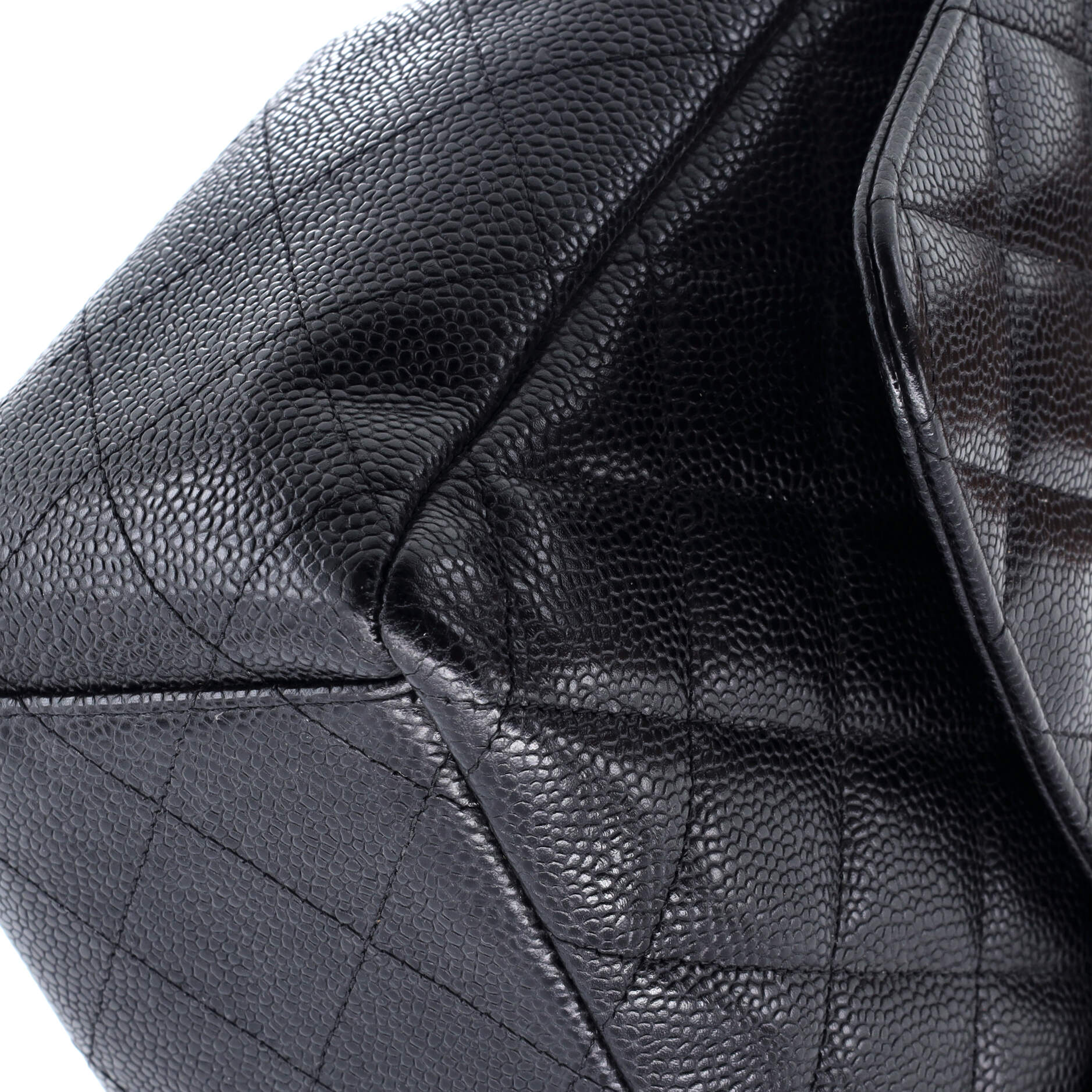 Classic Double Flap Bag Quilted Caviar Maxi