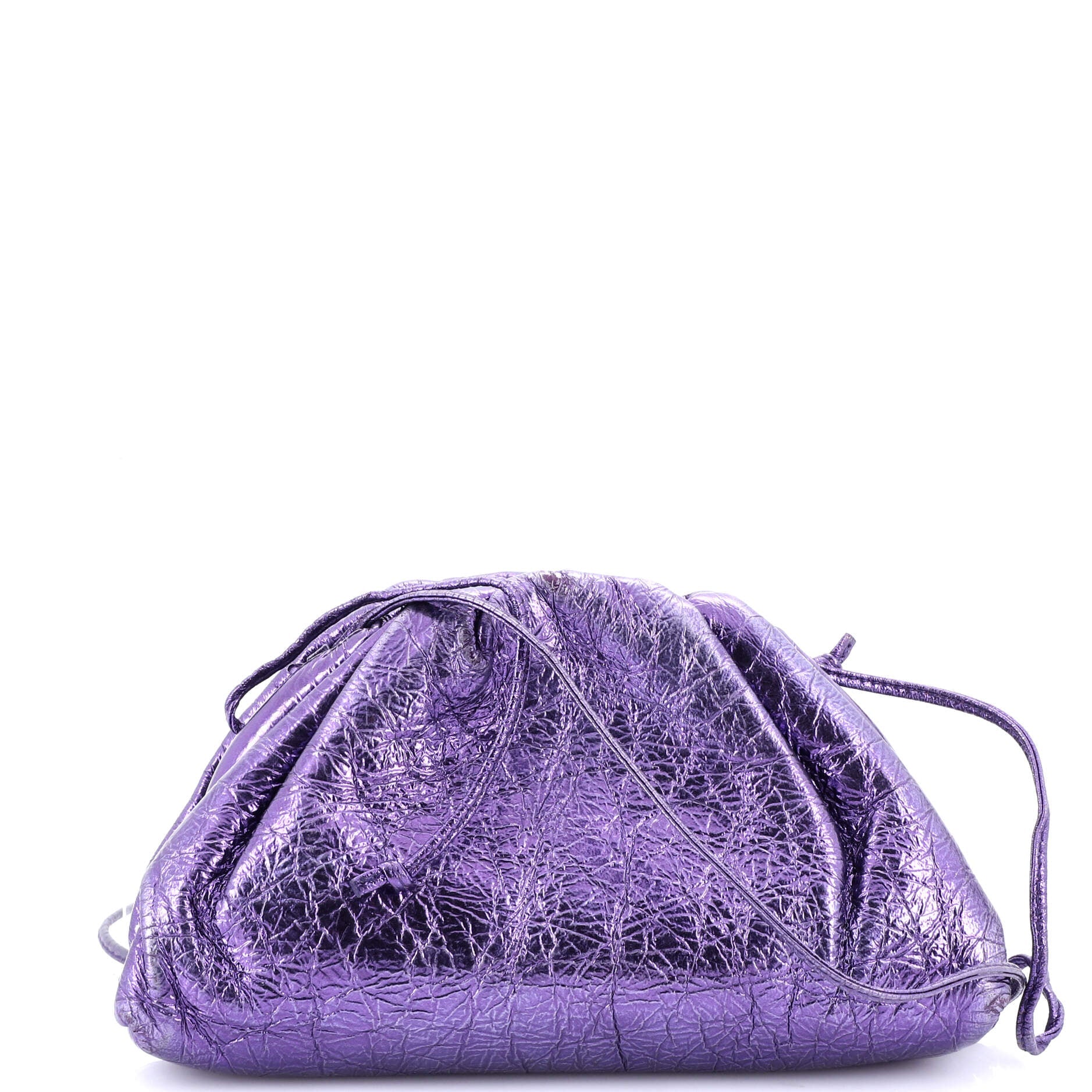 The Pouch Crinkled Metallic Leather Mini