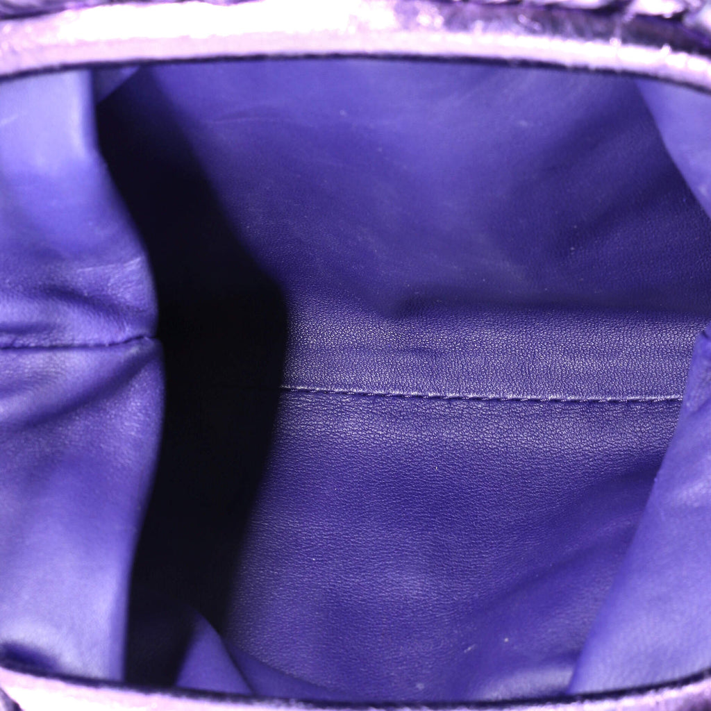 The Pouch Crinkled Metallic Leather Mini