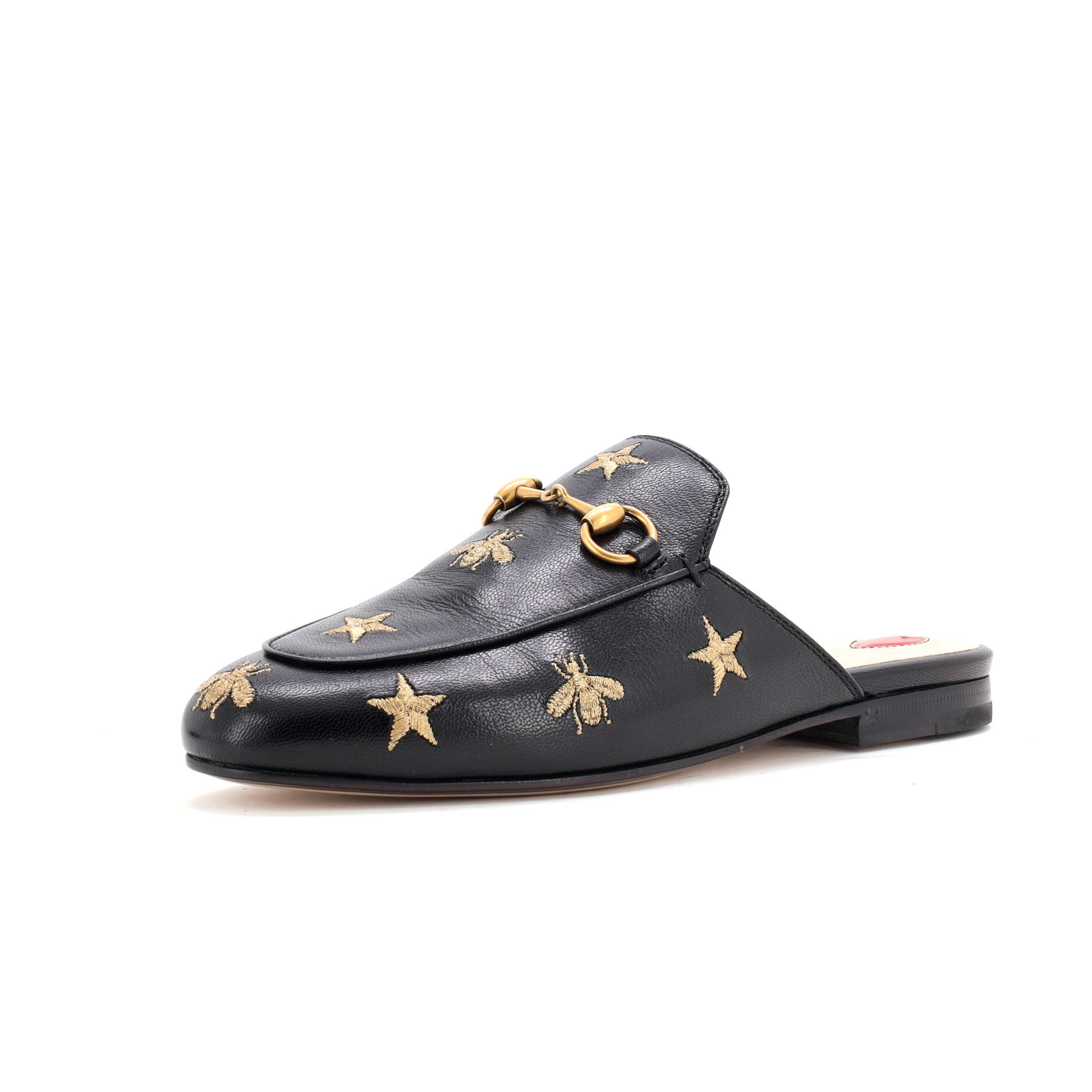Women's Princetown Mules Embroidered Leather
