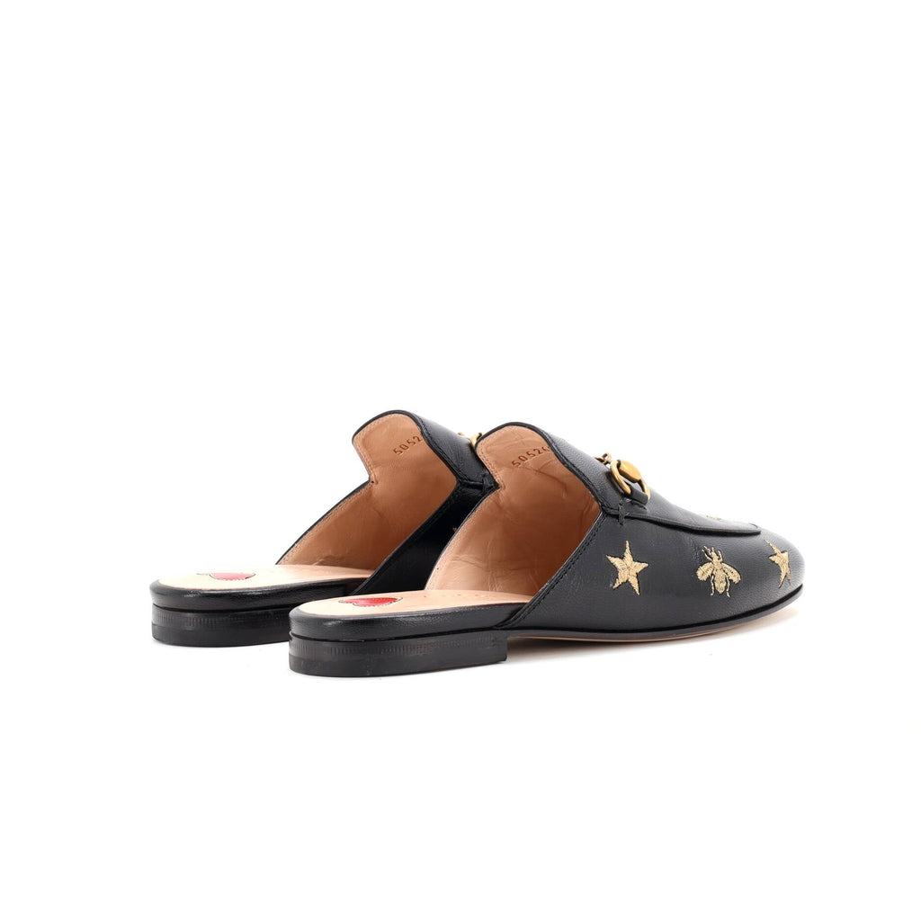 Women's Princetown Mules Embroidered Leather
