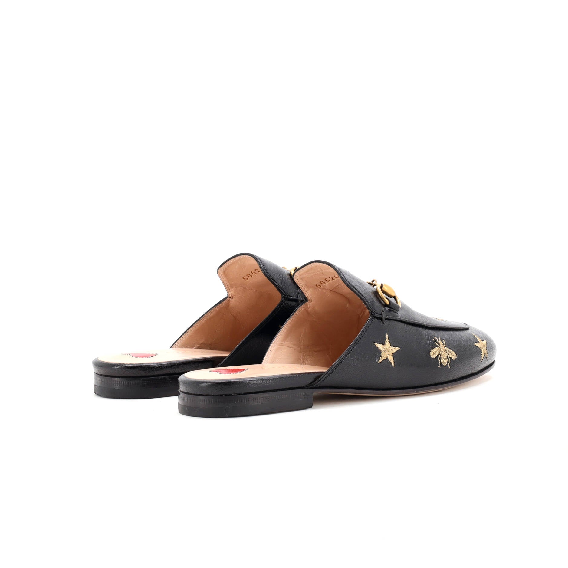 Women's Princetown Mules Embroidered Leather