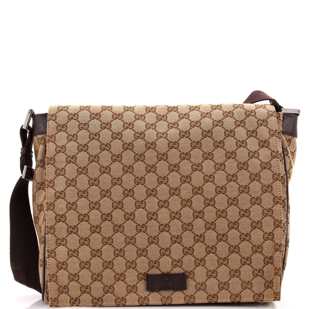 Flap Messenger Bag GG Canvas Large