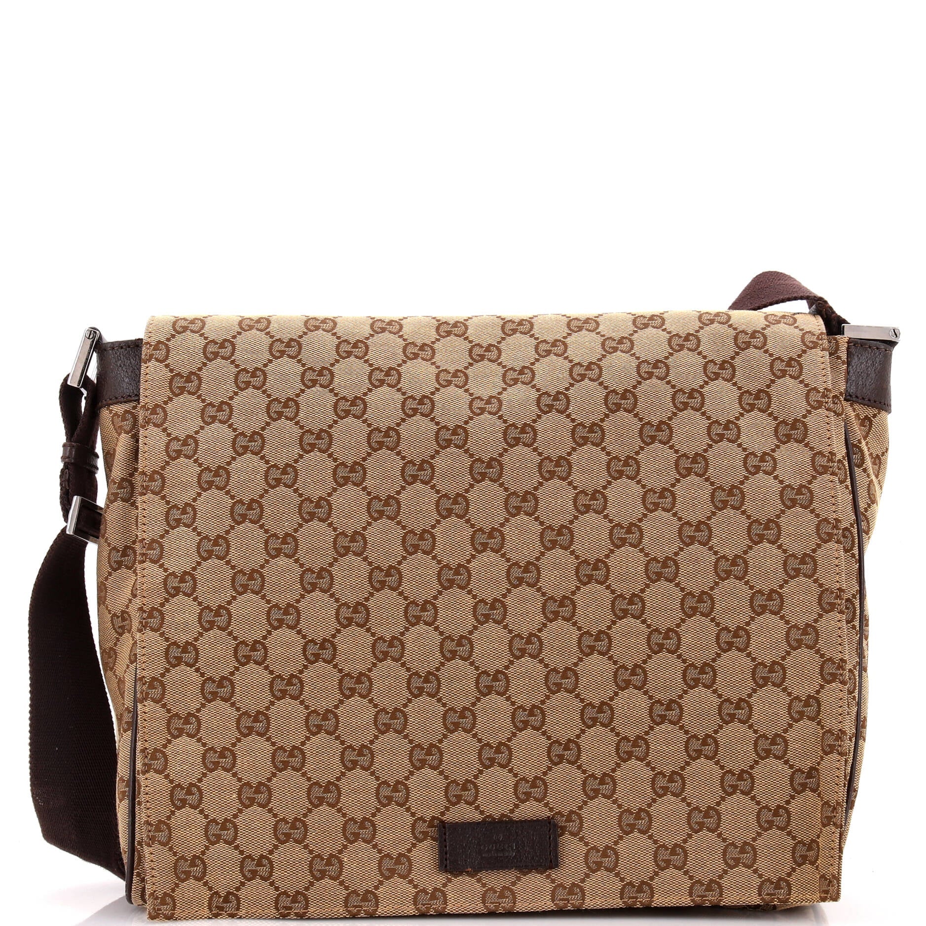 Flap Messenger Bag GG Canvas Large