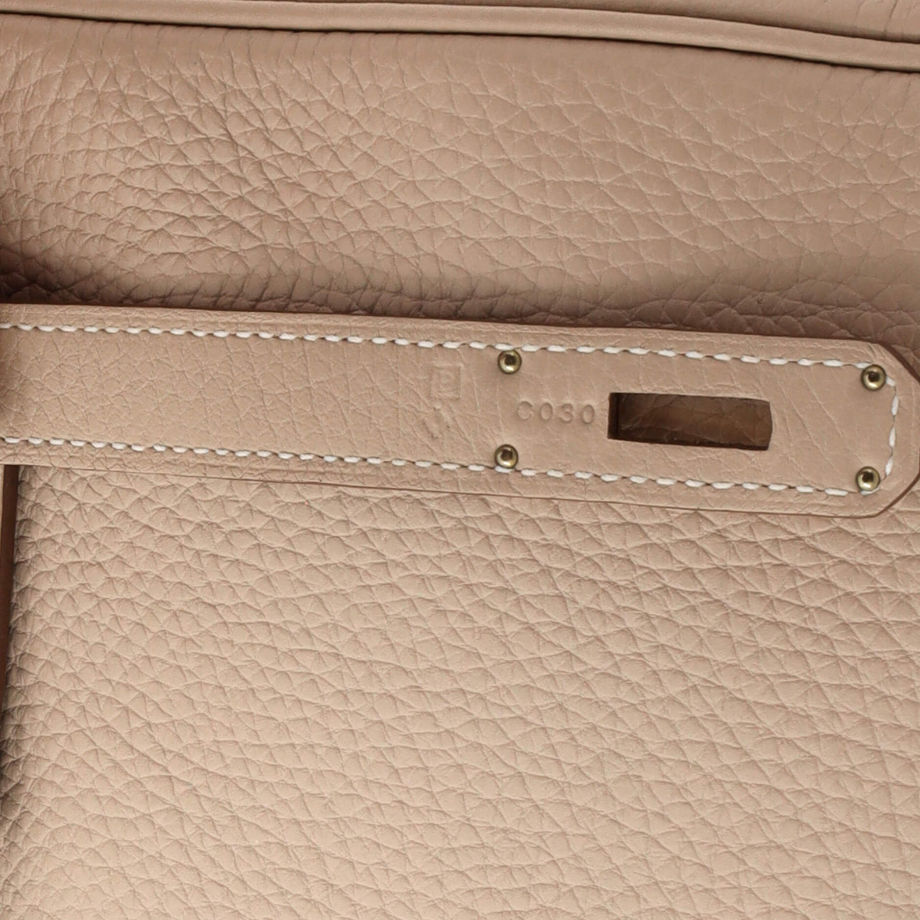 Birkin Handbag Light Clemence with Gold Hardware 35